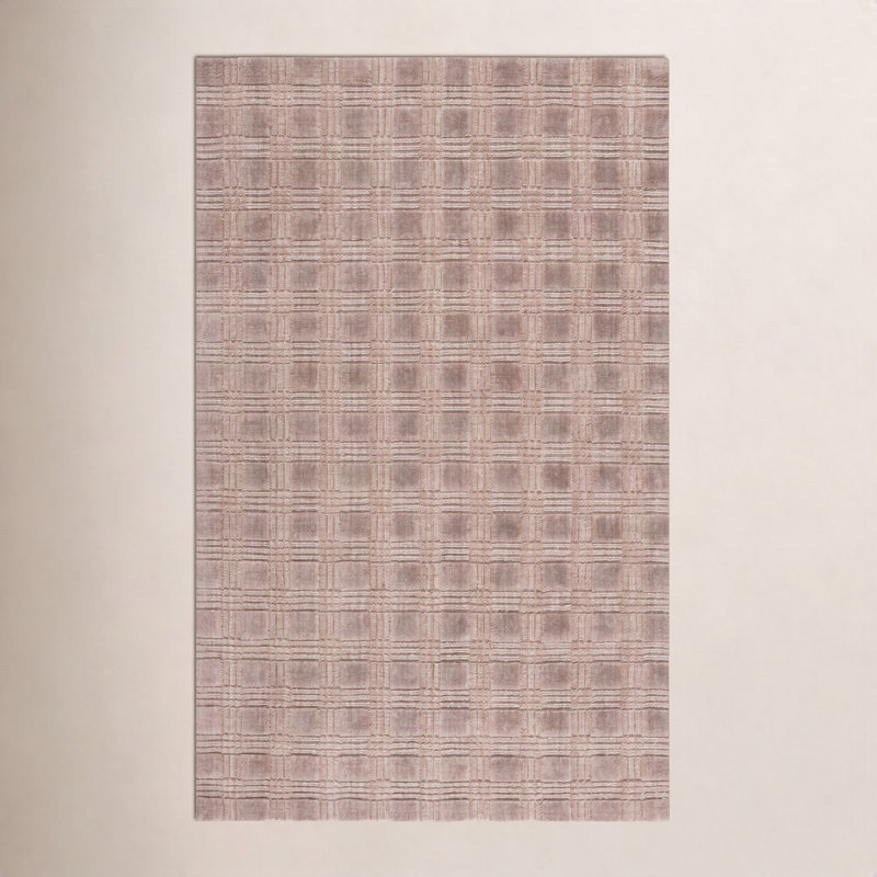 Hand-Loomed Plaid Performance Rug, Rectangle 6' x 9'