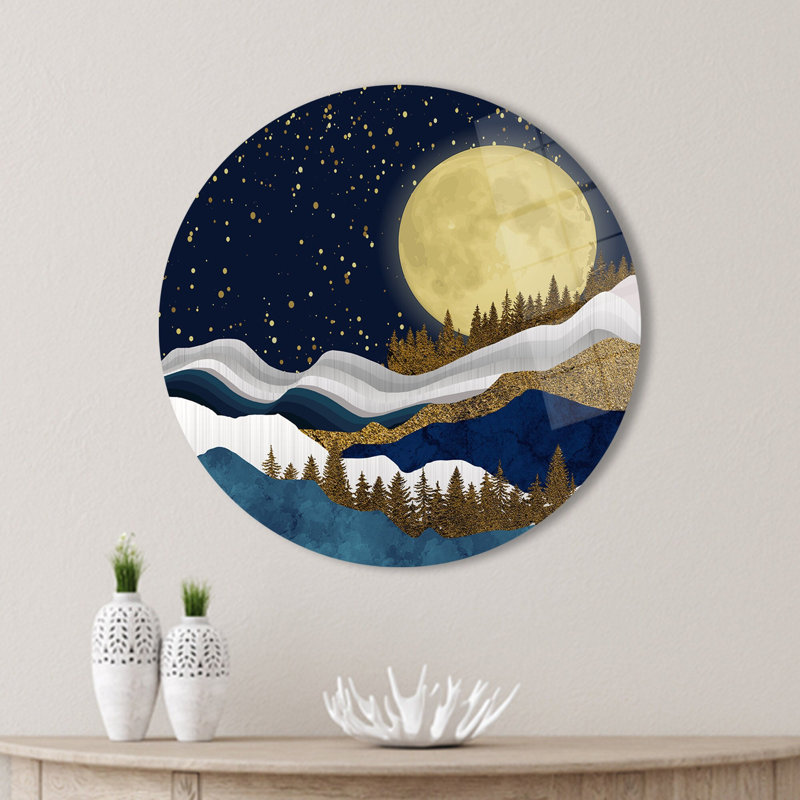 Art mural en verre Sky Landscape, H 31,5 po x l 31,5 po