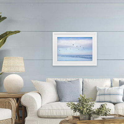 Echoes Of The Shore Framed Print Under Glass, design by Karin Connolly