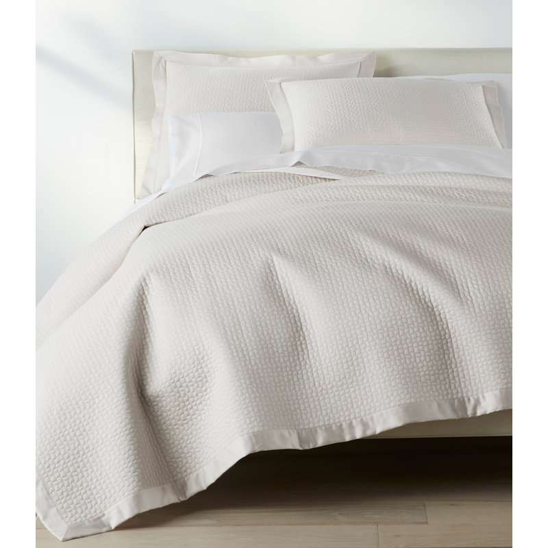 Hamilton Quilted Coverlet, Full/Queen Coverlet, Pearl