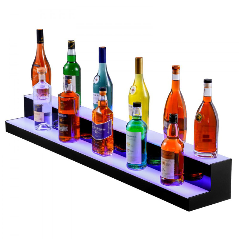 Tablette de bar à boissons alcoolisées à DEL avec contrôle des radiofréquences et de l'application 2 étapes