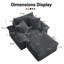 Fauteuil surdimensionné en velours côtelé de 47 po avec repose-pieds-1162879356