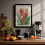 Ginger Blooms Botanical 1 Piece Single Picture Frame Wall Art-518459553-518459559