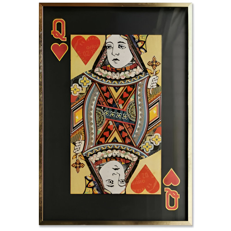 Playing Card Queen Of Red Heart