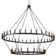 Neiges 54 - Light 60" Two Tier Large Farmhouse Rustic Candle Style Wagon Wheel Chandelier