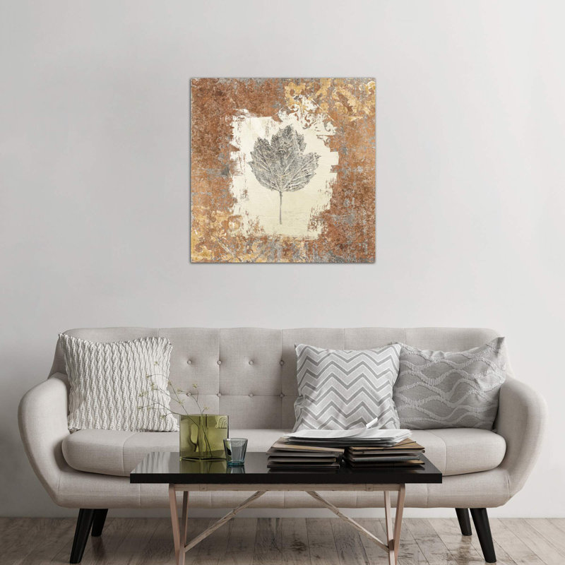 Gilded Leaf by Avery Tillmon - Wrapped Canvas Print, 45.72 cm H x 45.72 cm W x 3.175 cm D