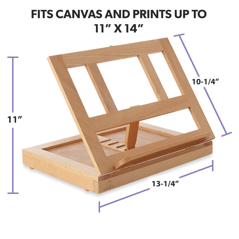 Adjustable Beechwood Table Easel and Palette