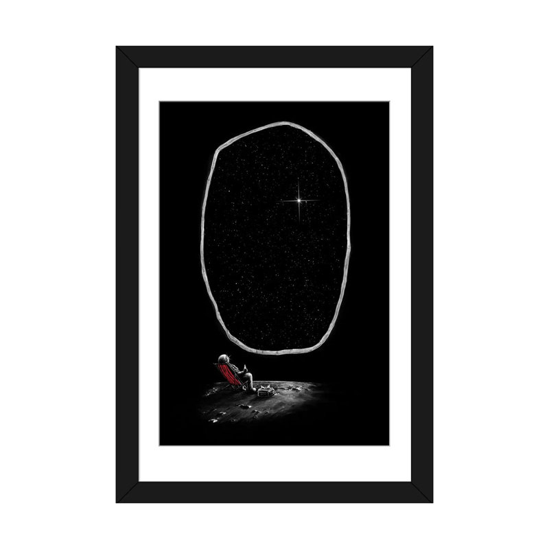 Espace refroidir par impression sur toile Nicebleed, H 32 po x l 24 po x P 1 po, Papier avec cadre noir, Blanc