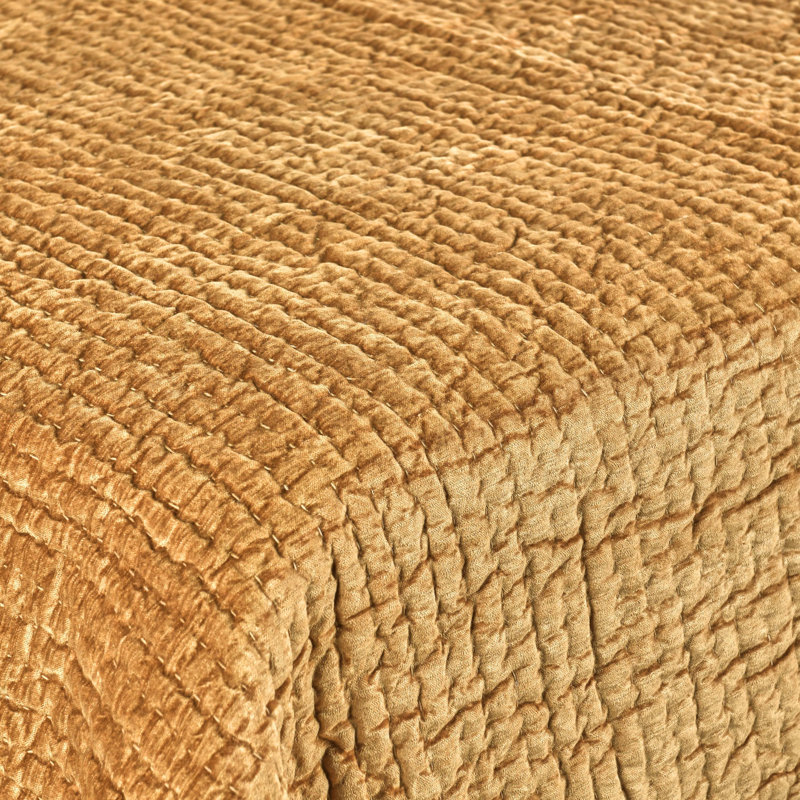 Velvet Quilt, Yellow, King Quilt