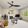 56" Ceiling Fan With Remote Control, 2 Downrods For Indoor Ceiling Fan With Remote, Reversible Noiseless Motor, 3 ABS Blades