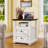18"Farmhouse Wood Nightstand With Charging Station, Drawers & Open Shelf - Modern Bedside End Table For Bedroom/Living Room-177051554-177051556