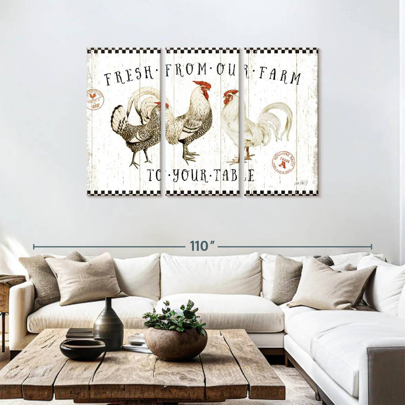 Kema Free Range Fresh I Wall Sign, 48" H x 74" W