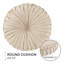 Coussin de sol rond Loretta Blush en chenille de polyester doux et brillant, 56 x 15 cm-68108587