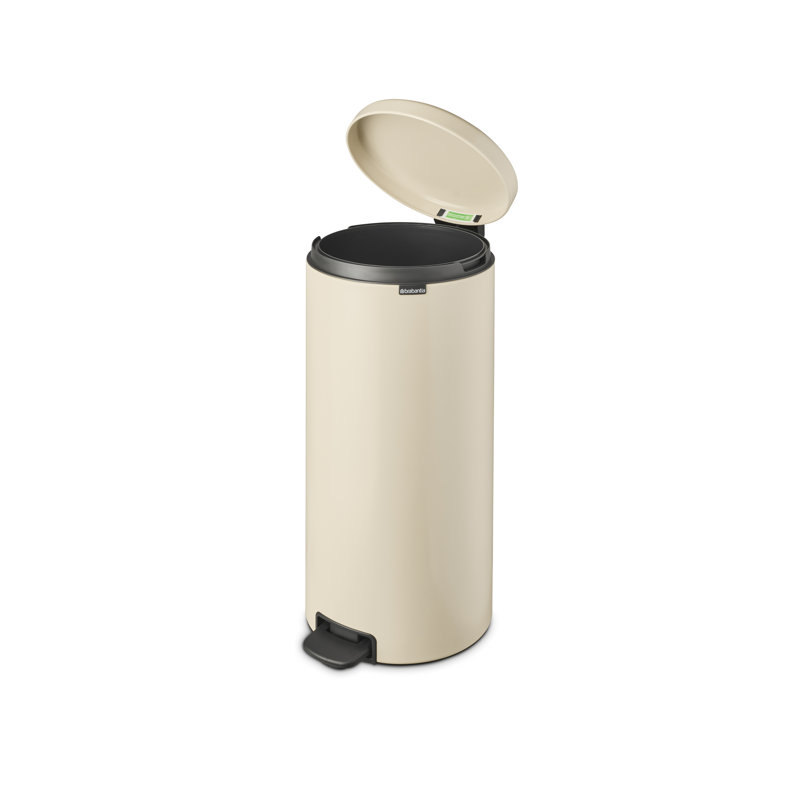 Brabantia NewIcon Step On Trash Can, 8 Gallon (30 Litre), Soft Beige