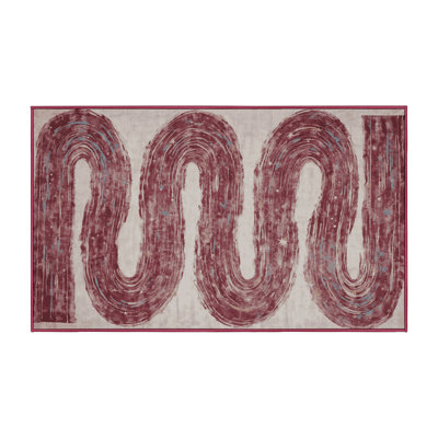 Tapis brun soyeux et moelleux