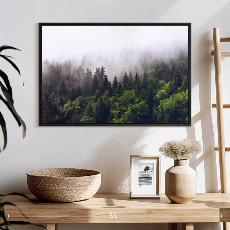 Misty Pine Forest, 17" H x 25" W