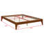 Base de lit plateforme en bois avec support en lattes de bois-116194049