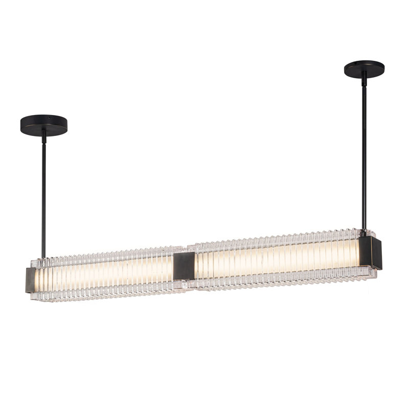 Luminaire suspendu linéaire DEL 47 po Alai, Bronze urbain