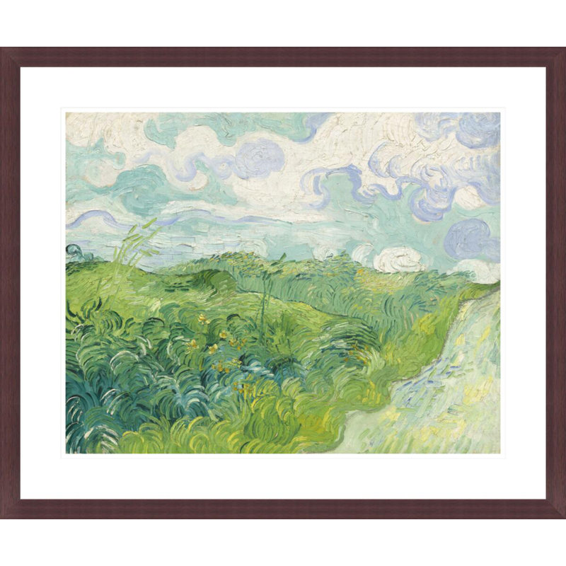 «Green Wheat Fields Auvers» par Vincent van Gogh, impression giclée sur cadre, H 23,5 po x l 28,17 po