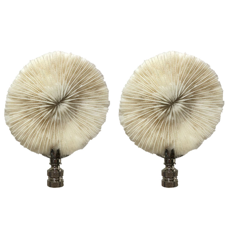 Faiteau de lampe corail champignon naturel, Plaqué argent