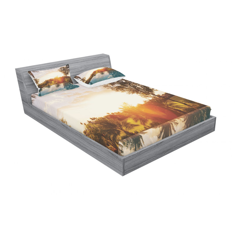 Microfiber Sheet Set, Queen Sheet Set with Fitted Sheet