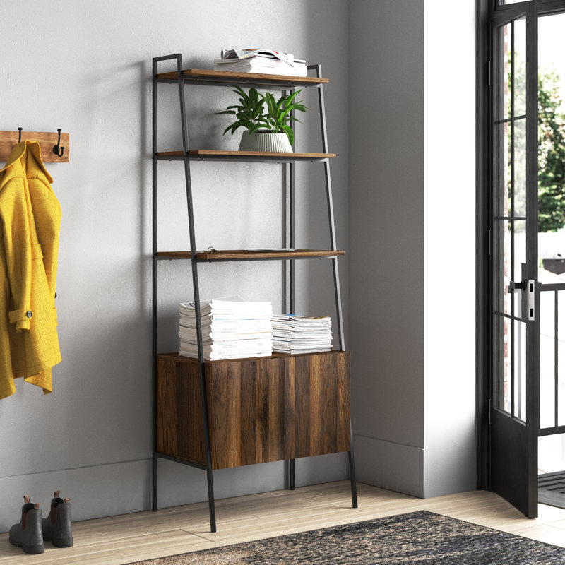 Little Italy Ladder Bookcase, Dark Walnut