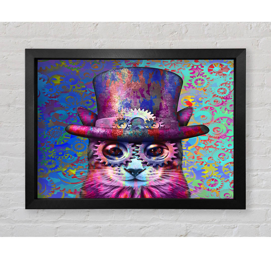 Gerahmtes Poster The Hat Top Cat