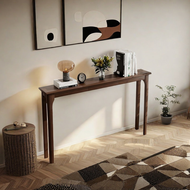 Modern Minimalist Solid Wood Console Table, 33.46" H x 55.12" W x 11.81" D