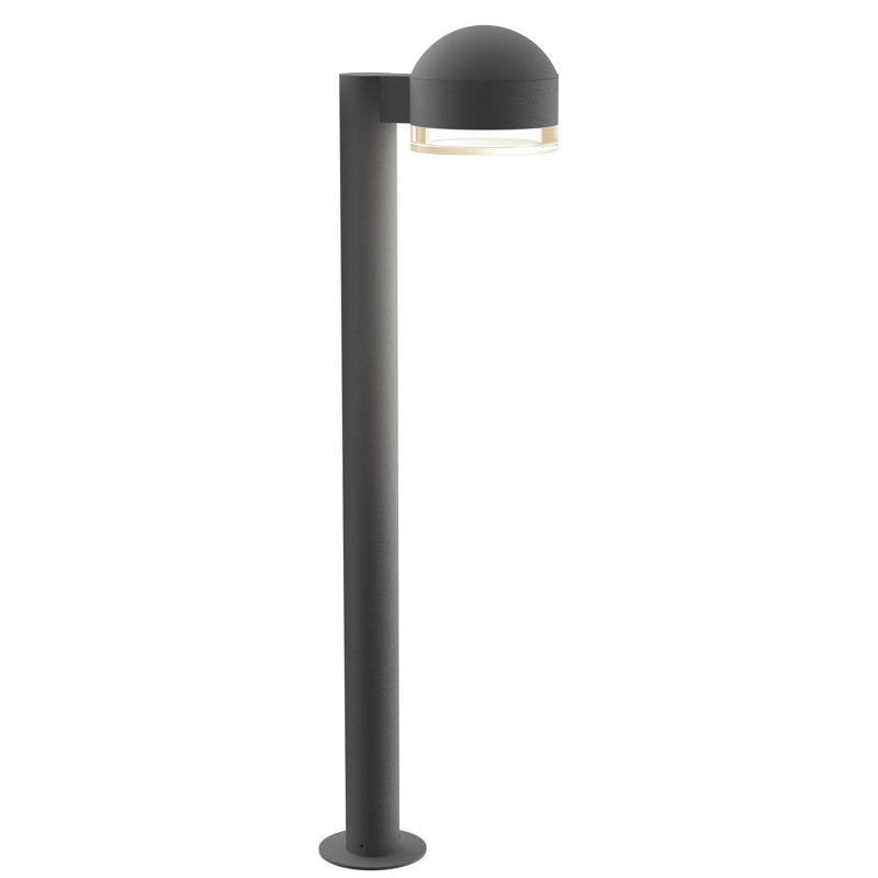 Borne d'éclairage en métal Reals, Gris, H 29,75 po x l 5 po x P 7,75 po