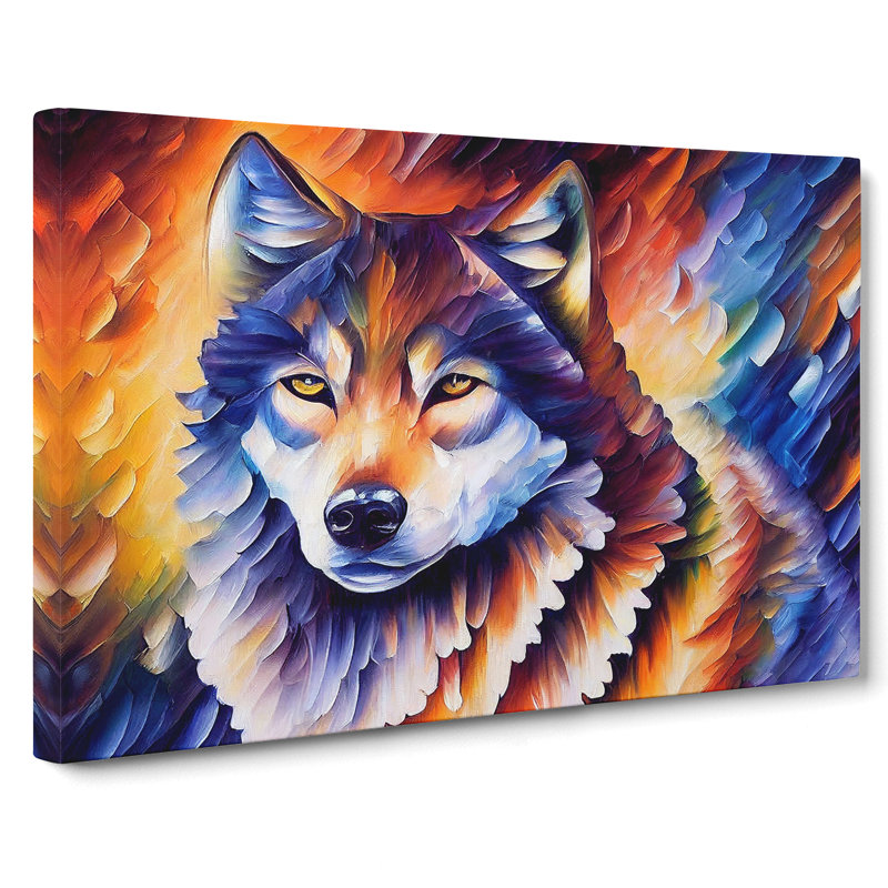 Wolf Painting Vol.4 Abstract - Wrapped Canvas, 35cm H x 50cm W x 3cm D