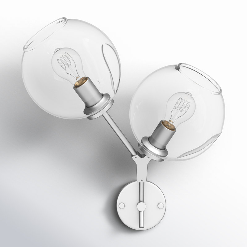 Maclean Armed Sconce, Matte Chrome