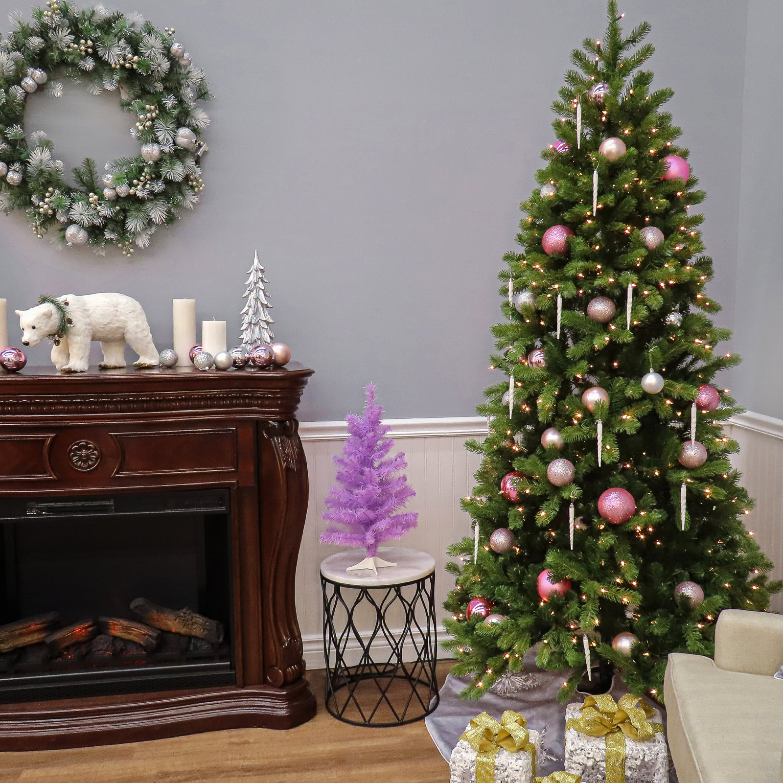 Pre-Lit Fir Christmas Tree, 7.5'