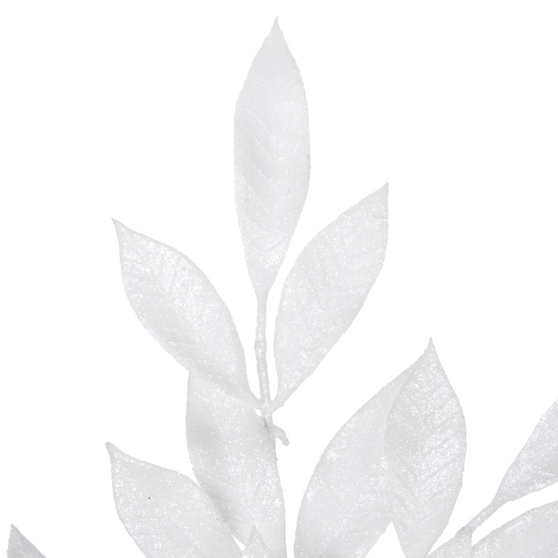 Aérosol de Noël artificiel 22 "Glitter BayLeaf, Blanc, H 22 po x l 11 po x P 1 po