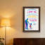 Blue and Pink Dad and Daughter Holding Hands Quote Canvas Wall Art-1012128487