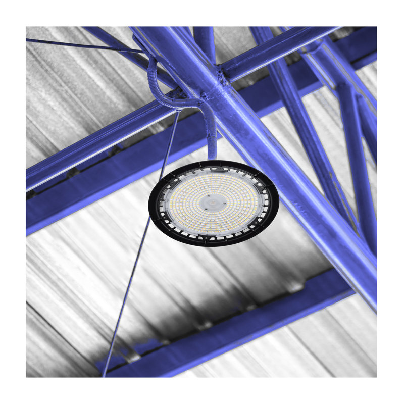 Dimmable Round High Bay Ceiling Light, White