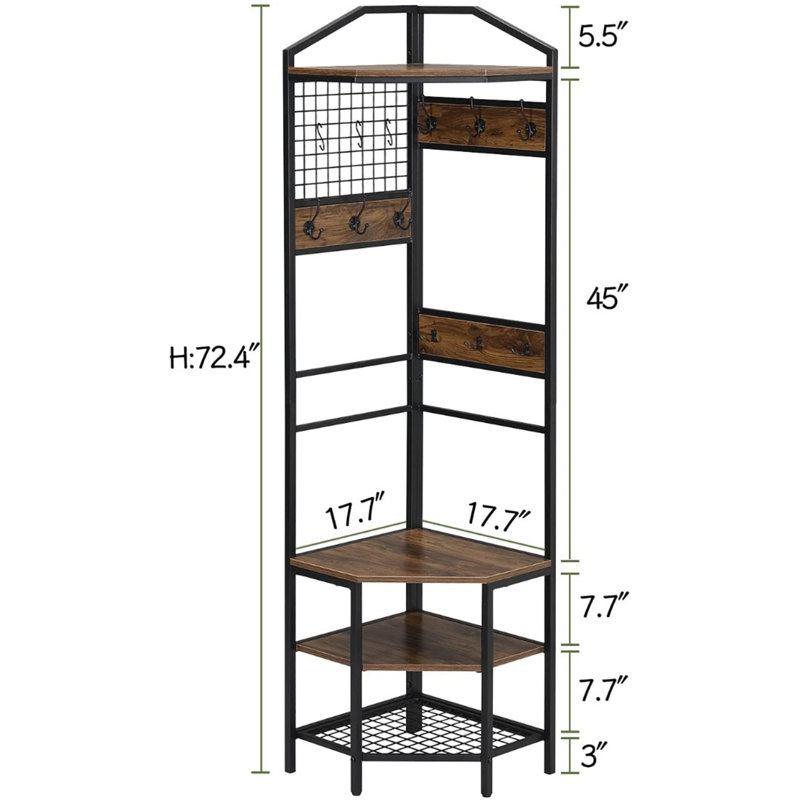 Nyjee Hall Tree 17.7'' Wide with Shoe Storage