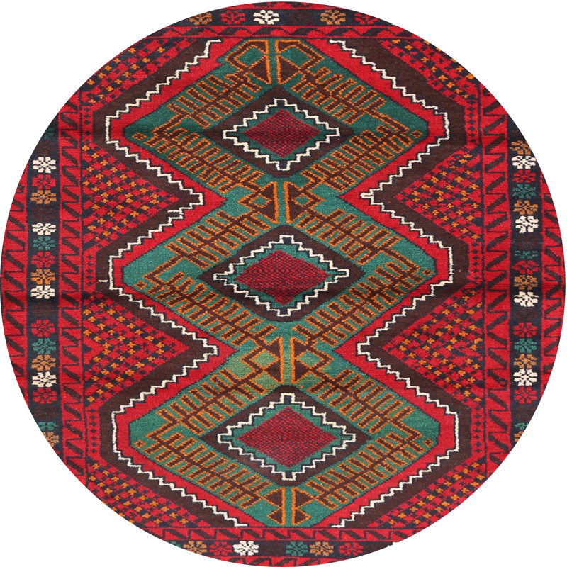 Southwestern Indoor Rug, Round 7'