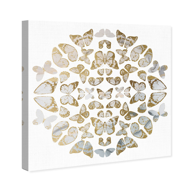 August Grove® Kaleidoscope Butterfly Mandala On Canvas Print - Wayfair ...