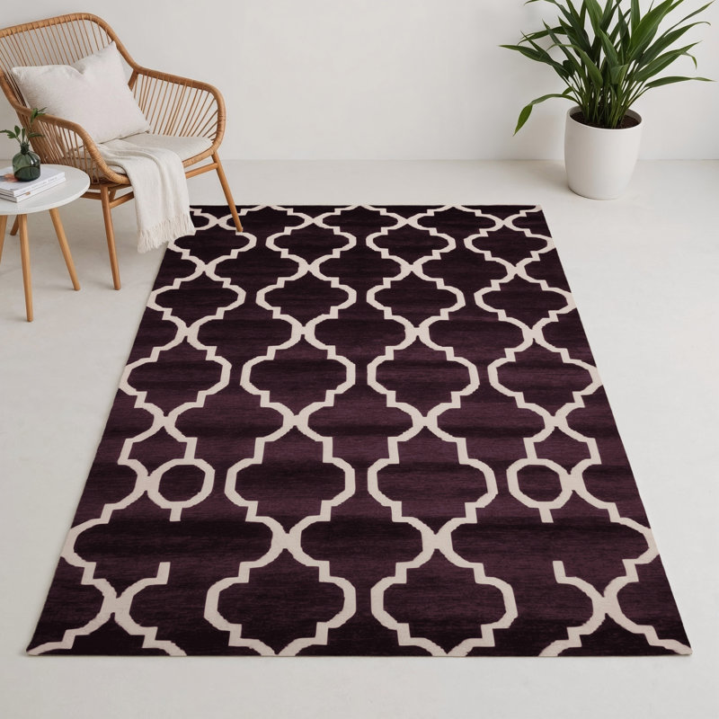 Tapis brun intérieur et extérieur Trellis, Rectangle 9 pi x 12 pi