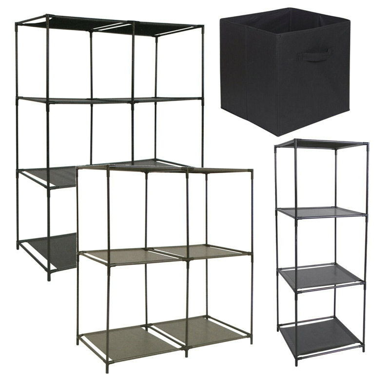 Fava 104cm H X 34.5cm W Aluminum Kids Cube, Black
