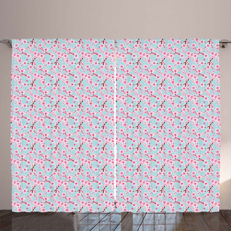 Polyester Semi Sheer Curtain/Drape Pair