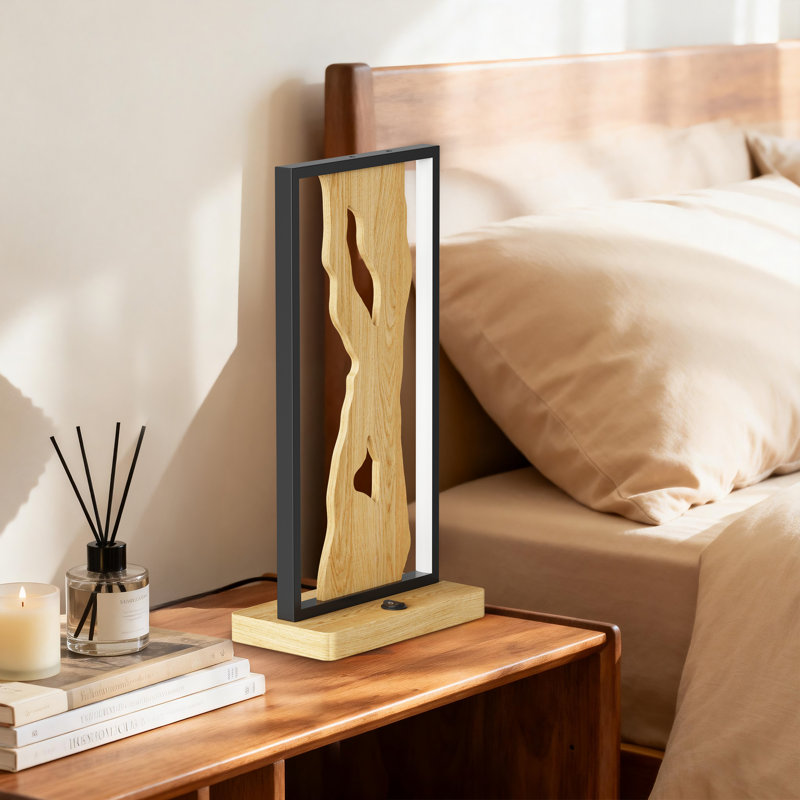 Solid Wood Led Table Lamp, Lampshade A