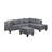 104.5" Upholstered Sofa,Chaise & Ottoman