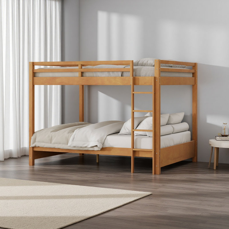 Lit superposé en bois grand avec échelle, Bois