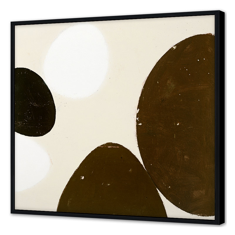 Été 2022, exercice simple encadré sur toile par JB Hall, Cadre flottant noir