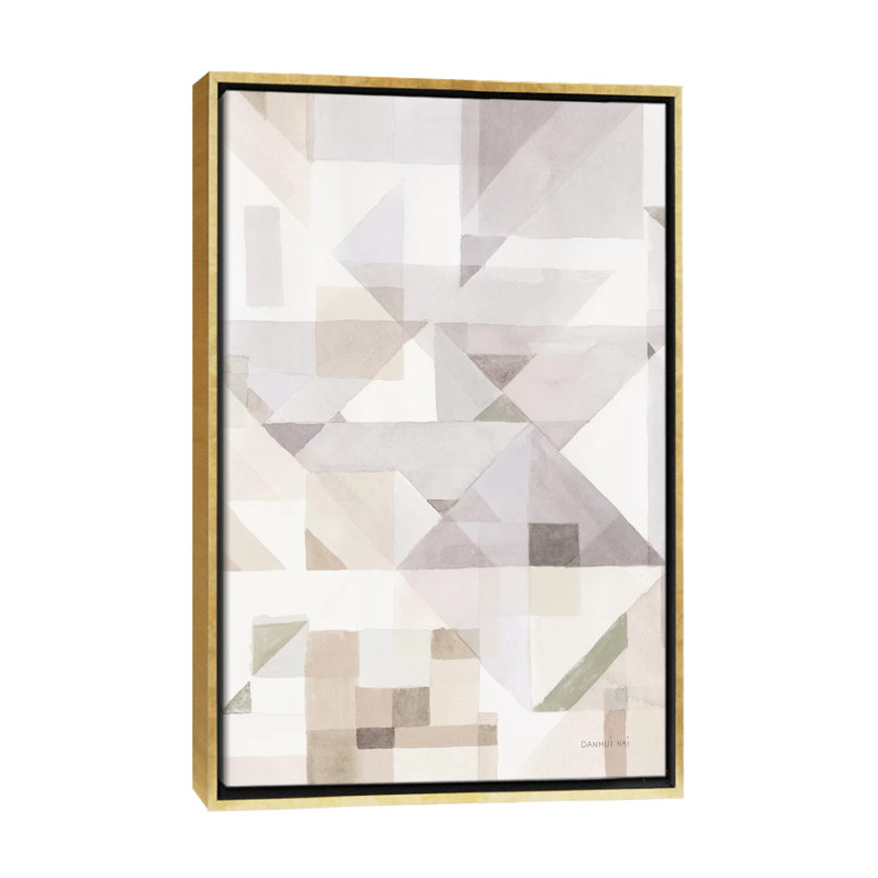 "Try angles III" par Danhui nai, reproduction d’art, Toile encadrée d'or, Pas de tapis, H 48 po x l 32 po x P 1,5 po