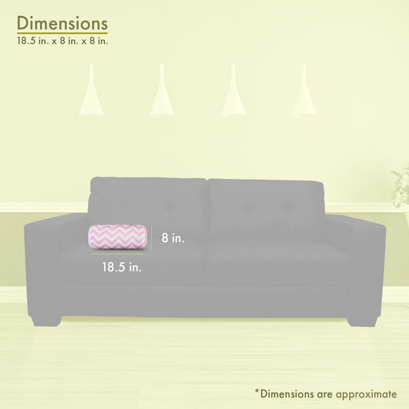 Coussin en coton à chevrons, Rose bonbon