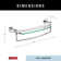 Cassidy 18 in. Glass Shelf with Towel Bar