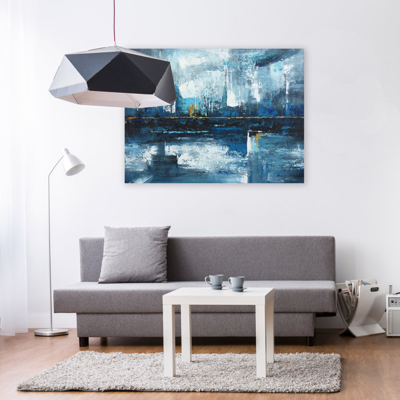Peinture abstraite sur toile de ville abstraite