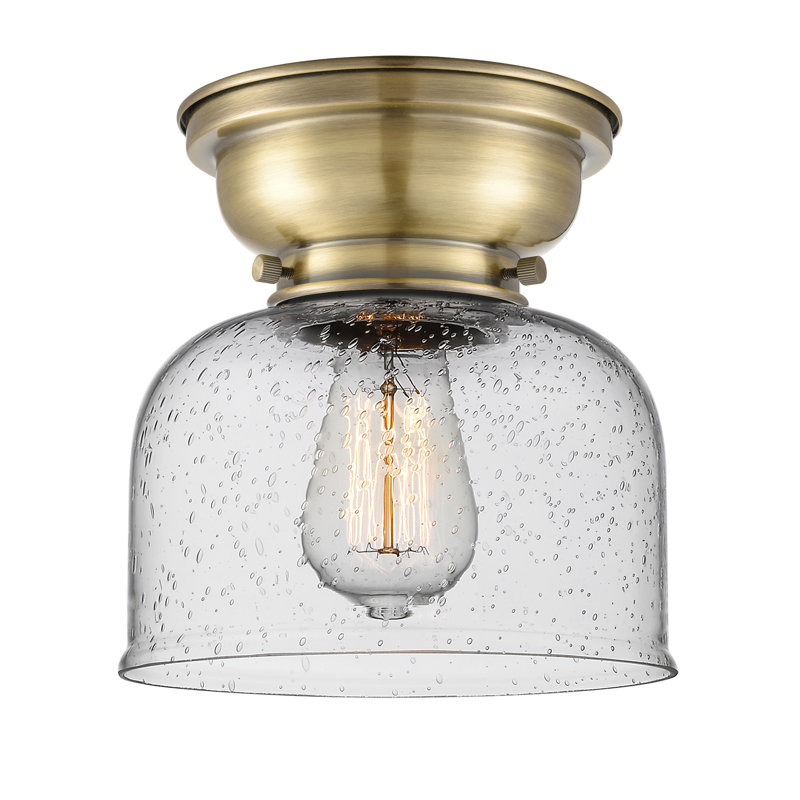 Plafonnier encastré 8 lumières Moody, Laiton antique, Ampoule non incluse, Grainé